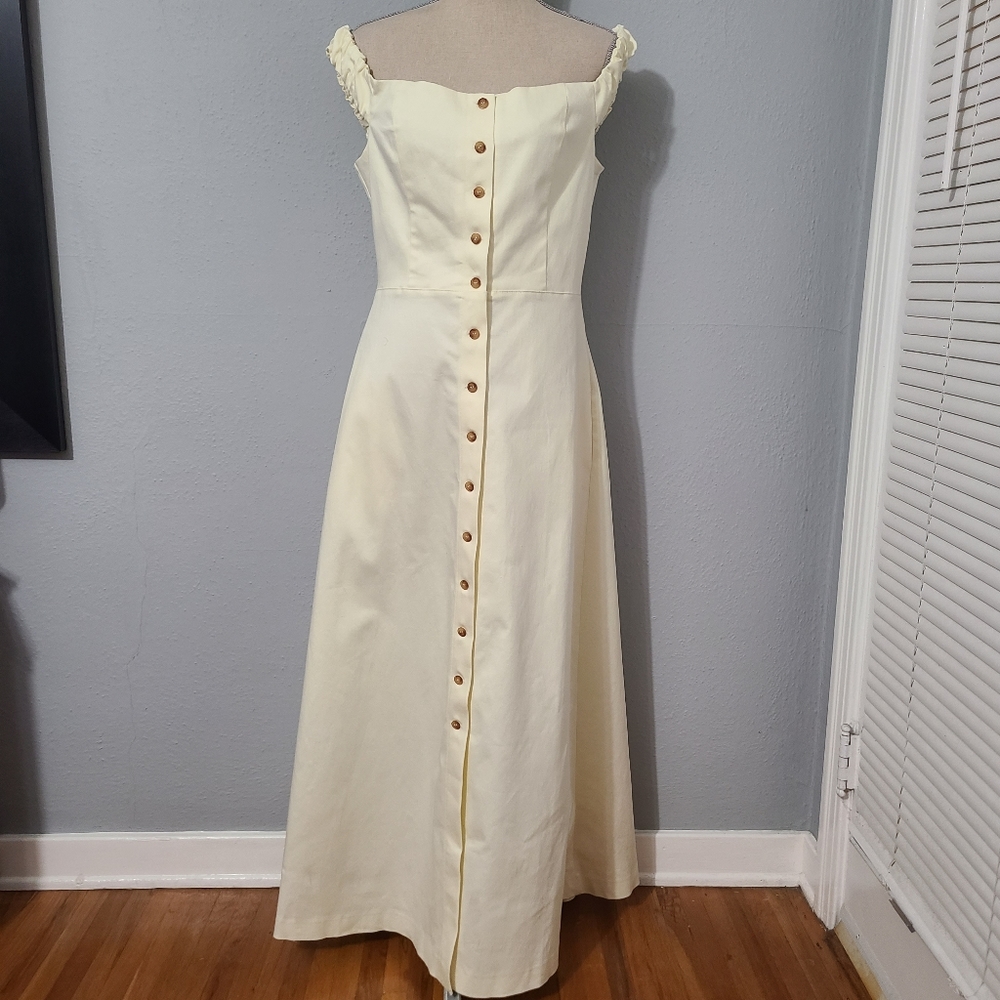 Favorite Daughter Lovesick off the shoulder Dress in Pale‎ Yellow